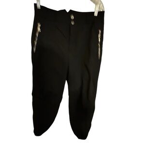 VTG Black Nylon Bogner Ski Pants Sz 38 Short